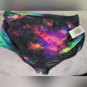 Torrid galactic high waist bikini bottom. - Black and Purple